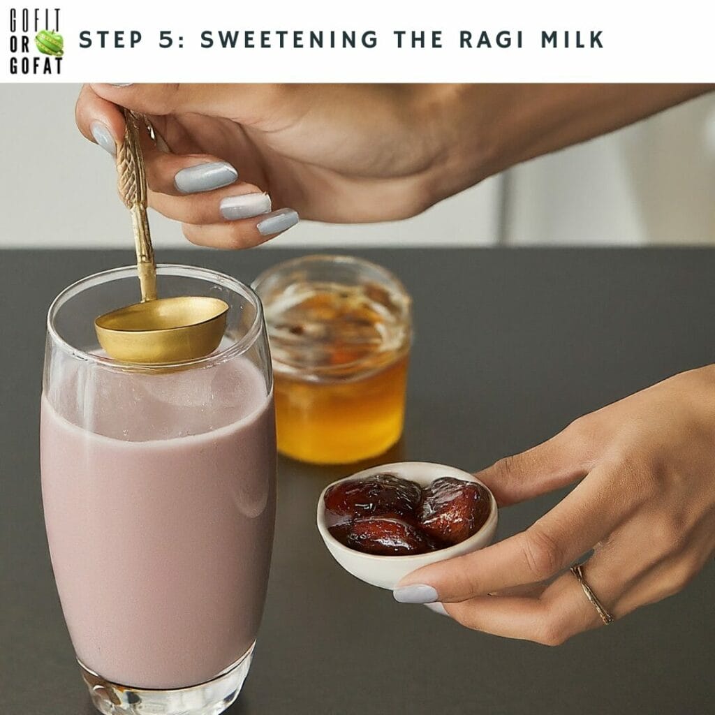 What can you add to make the Ragi Milk more tasty and sweet?
